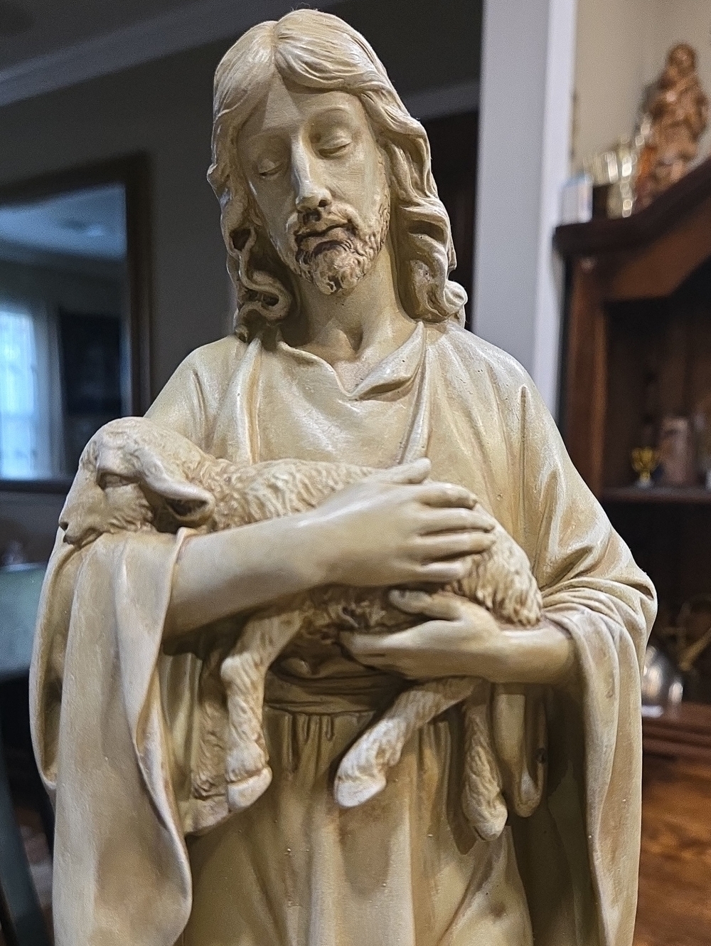 Jesus The Lord Is My Shepherd Statue 16"